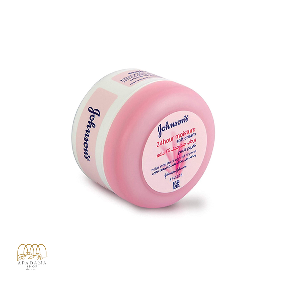 Johnson-24hour-Moisture-Soft-Cream-200ml کرم مرطوب کننده دست و صورت جانسون حجم 200 میل