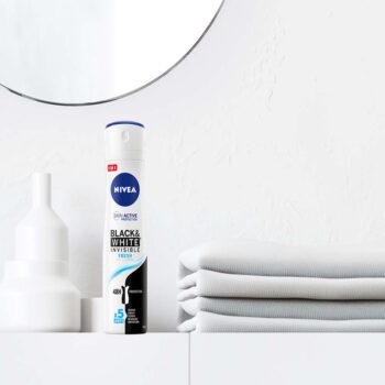 اسپری ضد تعریق زنانه نیوآ مدل Black & White Invisible Fresh حجم 150 میل