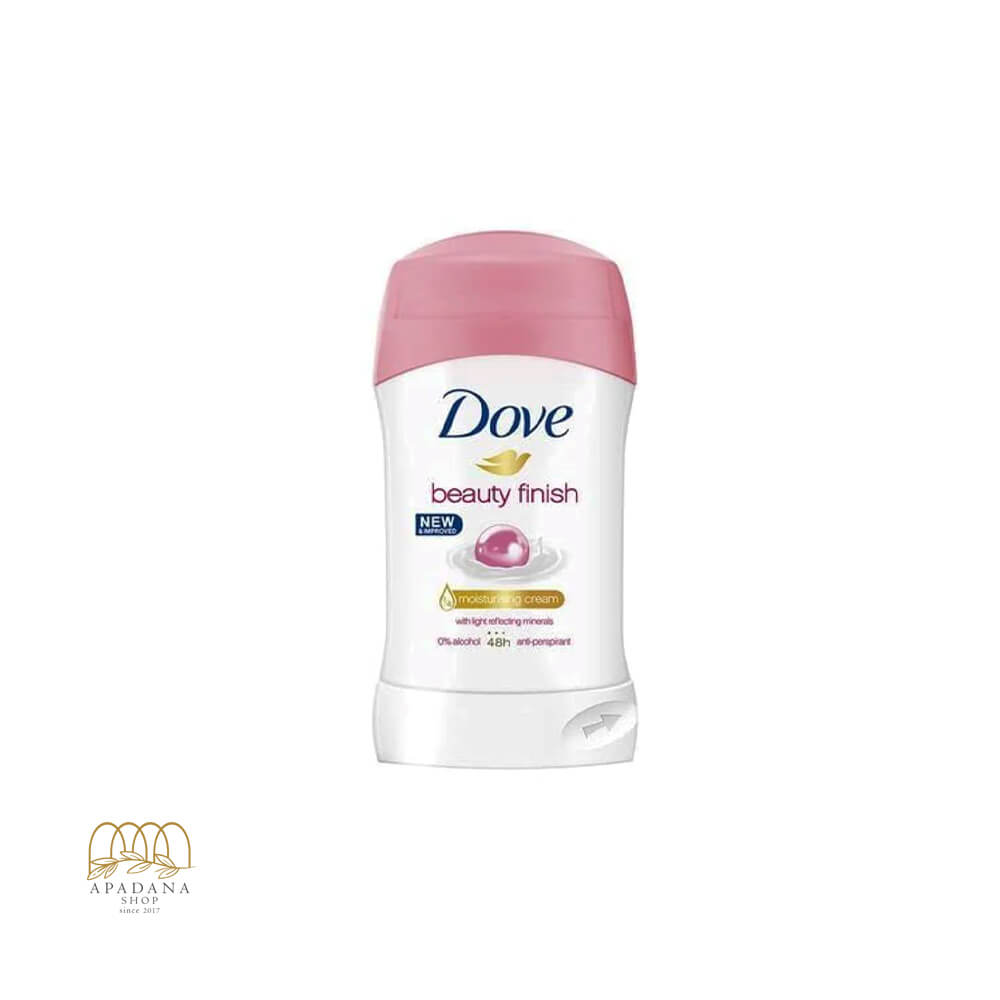 Dove-Beauty-Finish-Anti-Perspirant-Stick-with-Minerals-and-Moisturising-Cream-40g (1) استیک ضد تعریق داو مدل بیوتی Dove Beauty Finish وزن 40 گرم