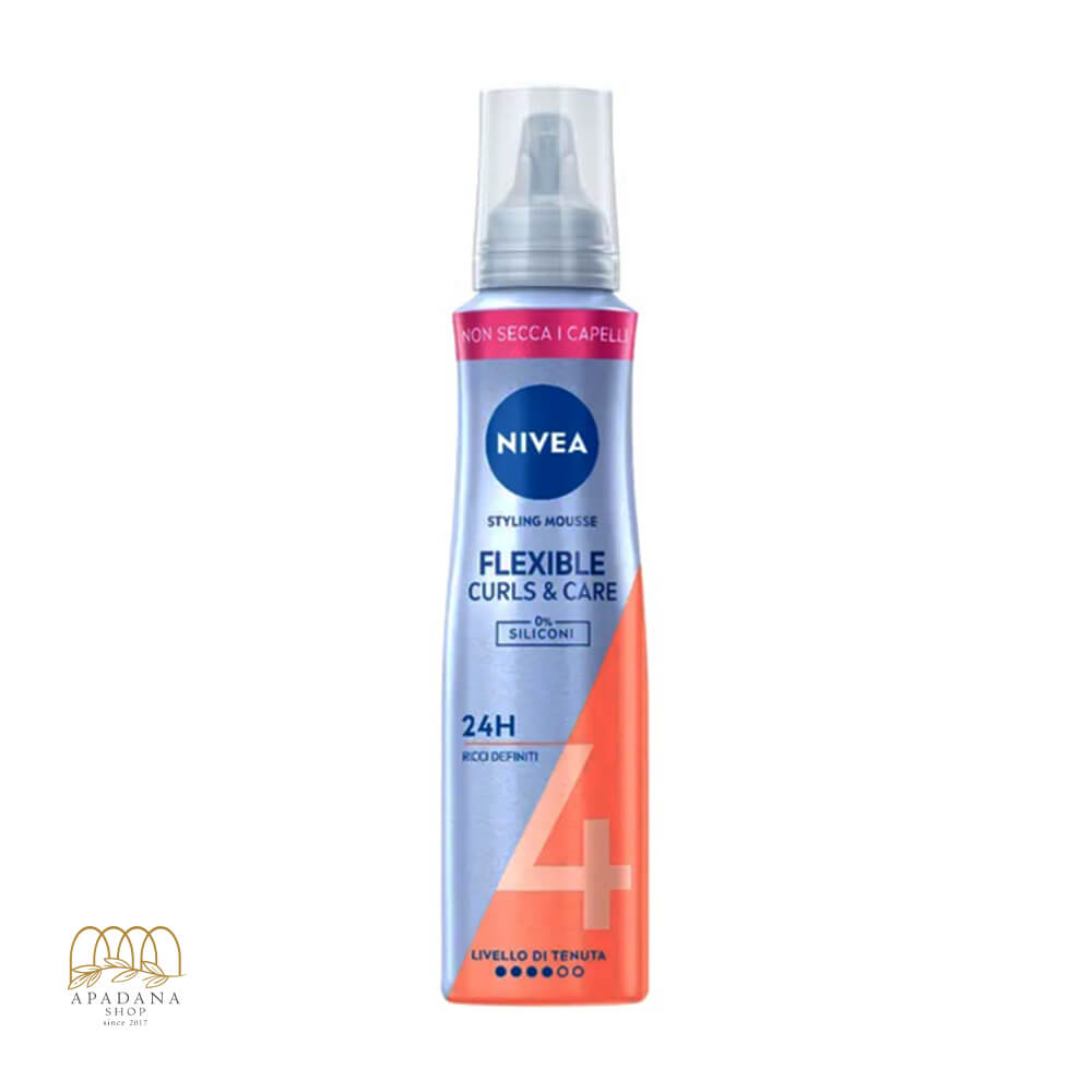 Nivea-Hair-Styling-Mousse-Flexible-Curls-&-Care-150ml)6( موس مو فر کننده و مراقبت کننده نیوآ مدل Flexible حجم 150 میل