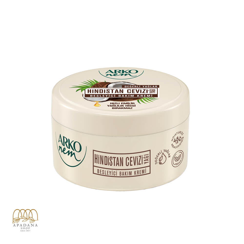 Arko-Nem-Coconut-Moisturizing-Cream--250ml (1) کرم مرطوب کننده آرکو نم با عصاره نارگیل حجم 250 میل