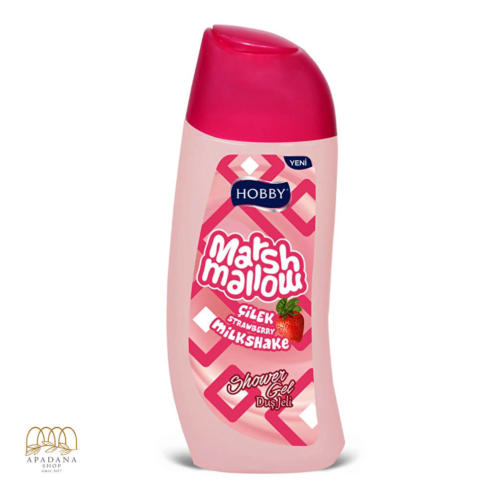 Hobby-Marshmallow-Shower-Gel-Strawberry--500ml (1) شامپو بدن هوبی مدل Marshmallow Strawberry حجم 500 میل