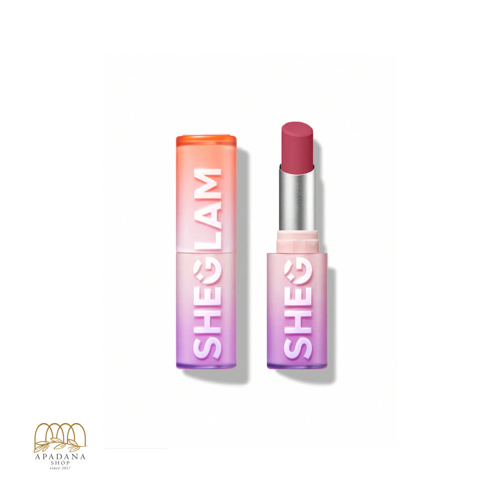 Sheglam-Dynamatte-Boom-Long-Lasting-Matte-Lipstick-Periodt-2.7g (1) رژ لب جامد مات و بادوام مدل داینامات بوم شیگلم رنگ Periodt حجم 2.7 گرم