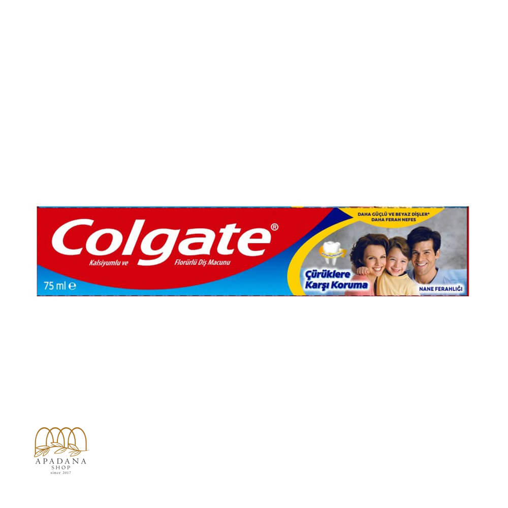 Colgate-Curuklere-Karsi-Koruma-Nane-Ferahligi-75ml (1) خمیر دندان کلگیت مدل Curuklere Karsi Koruma حجم ۷۵ میل