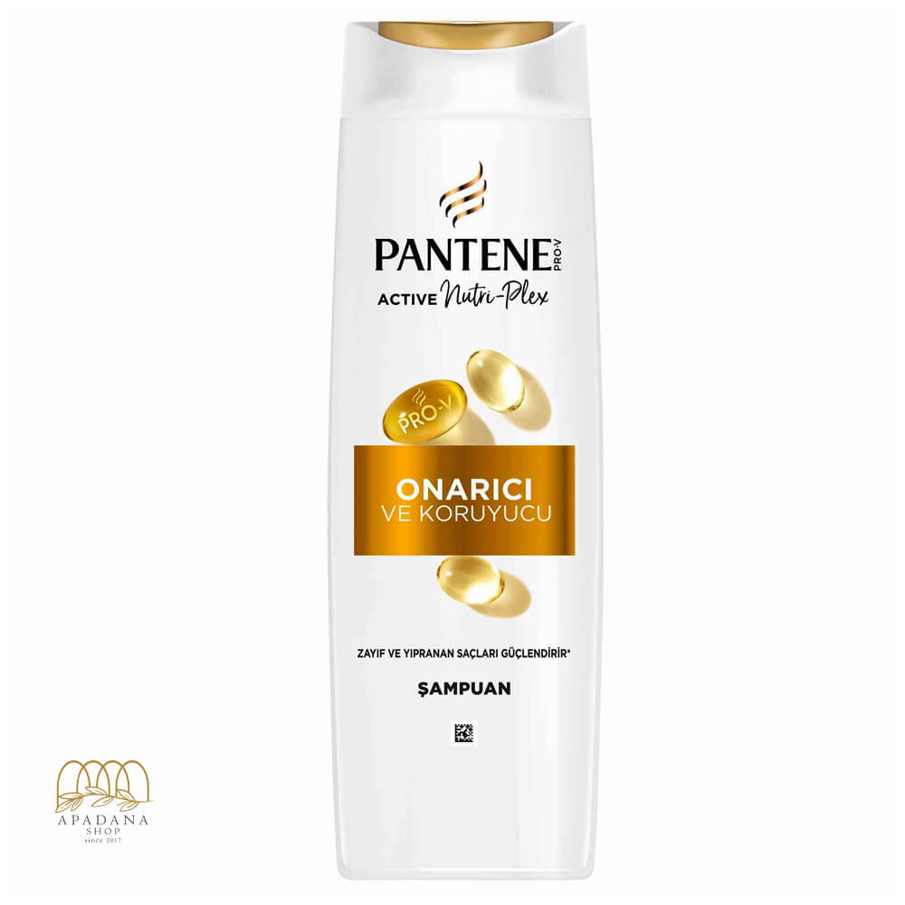 Pantene-Pro-V-Onarıcı-ve-Koruyucu-Şampuan-400ml (1) شامپو ترمیم کننده بدون سیلیکون پنتن موهای ضعیف و آسیب دیده 400 میل