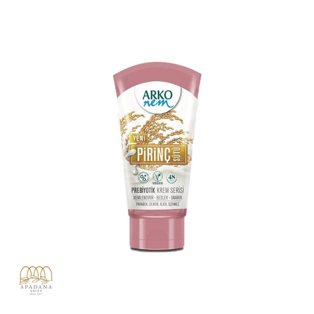 ARKO-nem-PiRiNC-SUTU-Prebiotik-Krem-Serisi-60ml (2) کرم مرطوب کننده دست و صورت آرکو نم حاوی شیر برنج 60 میل