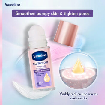 مام رول ضد تعریق روشن کننده زنانه وازلین مدل Bright & Smooth حجم 45 میل